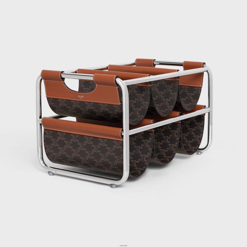 сталак за вино од триомпх платна и челика тан CELINE Z2BBHT1659 Прибор мушкарци