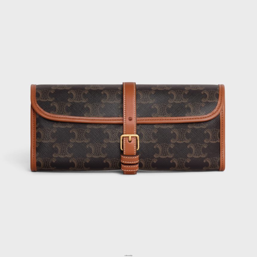 домино кофер од триомпхе платна и јагњеће коже тан CELINE Z2BBHT1667 Прибор мушкарци