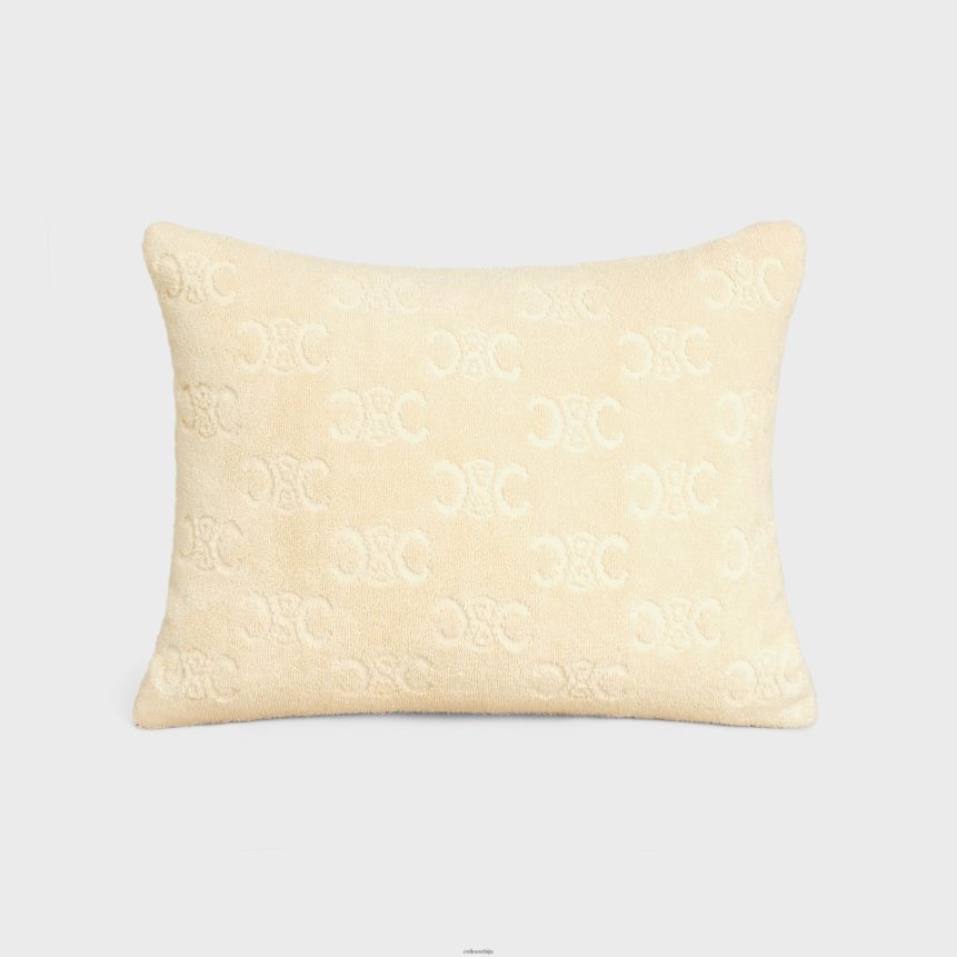 јастук за плажу од фротирног памука са монограмом ецру CELINE Z2BBHT1692 Прибор мушкарци