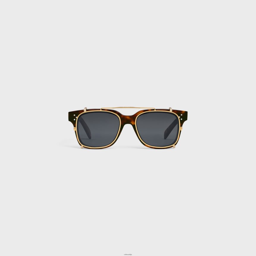 црни оквир 51 сунчане наочаре од ацетата са металом црвена хавана CELINE Z2BBHT2214 Прибор мушкарци