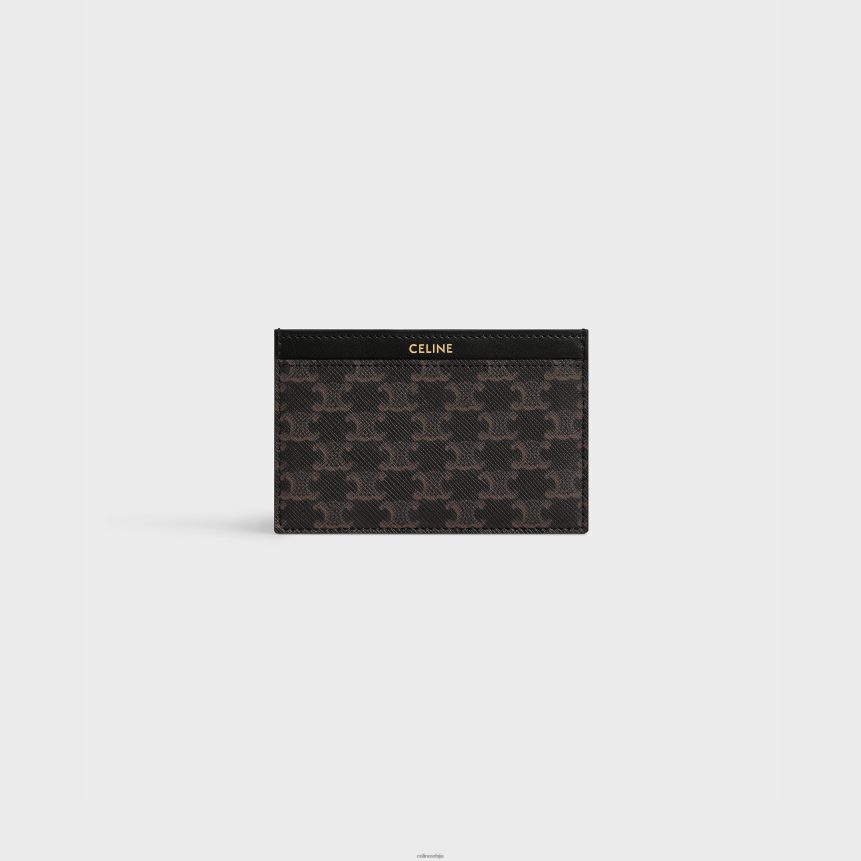 држач картице од триомпхе платна и телеће коже црн CELINE Z2BBHT2131 Прибор мушкарци