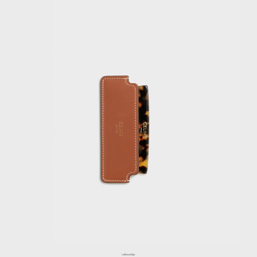 чешаљ за бркове са футролом од природне телеће коже тан CELINE Z2BBHT2294 Прибор мушкарци