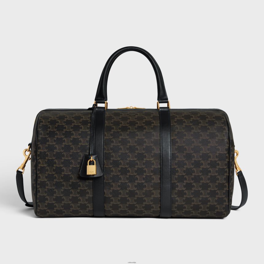 средња путна торба од триомпх платна и телеће коже црн CELINE Z2BBHT2088 Прибор мушкарци