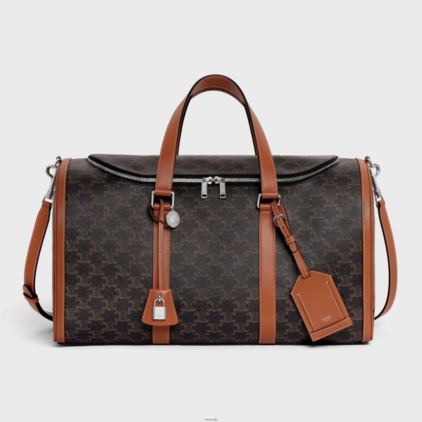 путна торба за псе од триомпх платна и цалфксина тан CELINE Z2BBHT1700 Прибор мушкарци